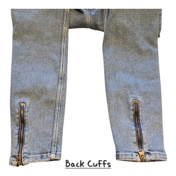 AllSaints Jeans Womens 30 Blue Grace Ankle Zip Mid Rise Ankle Skinny Urban Y2K - Picture 10 of 15